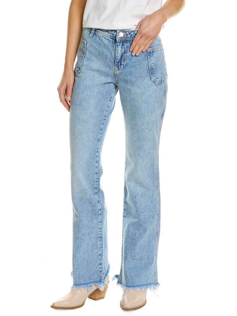FREE PEOPLE IZZY FLARE JEAN BLUE 31